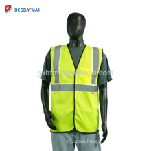 Class 2 Hi Vis Illuminating Safety Vest Work Waistcoat with Reflective Strips and Hook & Loop closure